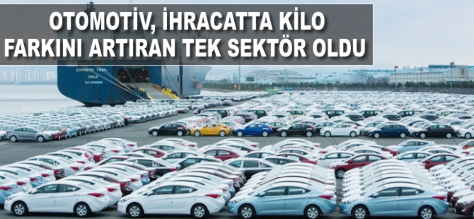 Otomotiv, ihracatta kilo fiyatını artıran tek sektör oldu