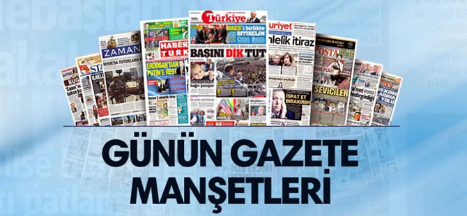 14 Mart 2018 Çarşamba tarihli gazete manşetleri