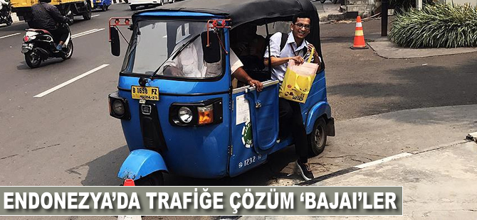 Endonezya’da trafiğe çözüm 'bajai'ler