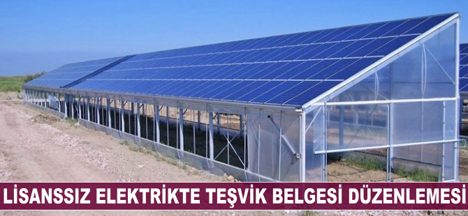 Lisanssız elektrikte teşvik belgesi düzenlemesi