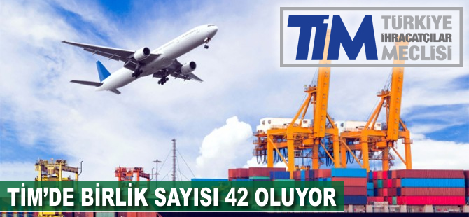 TİM'de birlik sayısı 42 oluyor