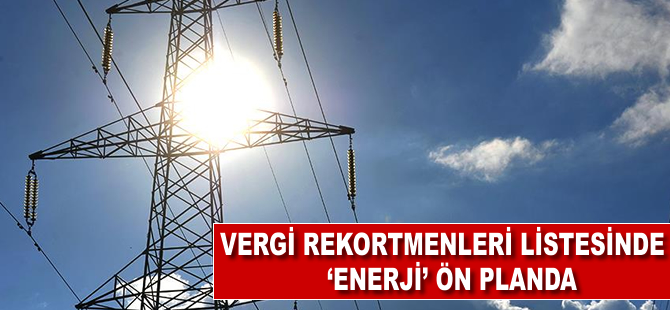 Vergi rekortmenleri listesine 'enerjik' etki