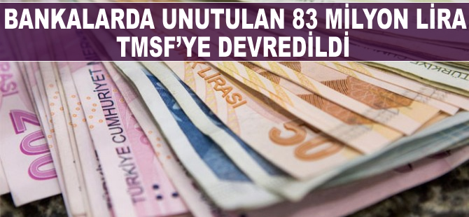 Bankalarda unutulan 83 milyon lira TMSF'ye devredildi