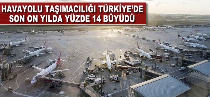 Havayolu taşımacılığı Türkiye'de son on yılda yüzde 14 büyüdü