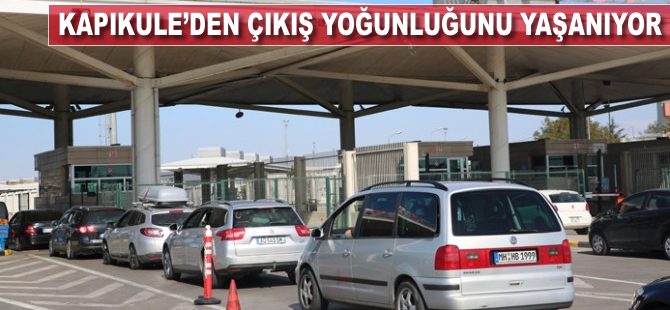 Kapıkule'den çıkış yoğunluğu yaşanıyor