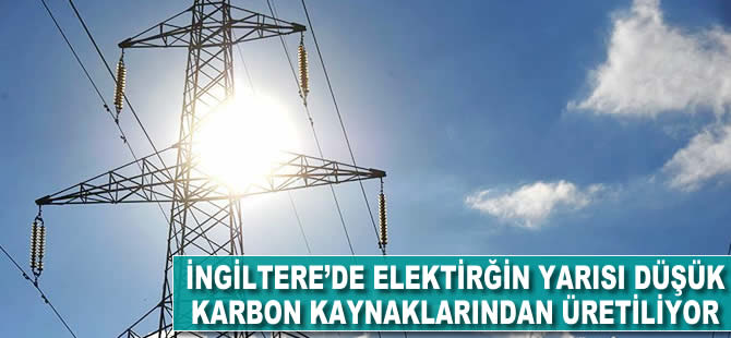 İngiltere'de elektriğin yarısı düşük karbon kaynaklardan üretiliyor