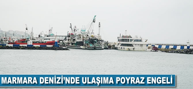 Marmara Denizi'nde ulaşıma poyraz engeli