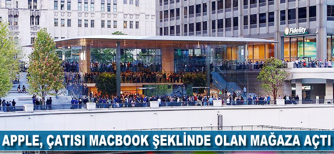 Apple çatısı 'MacBook' şeklinde olan mağaza açtı