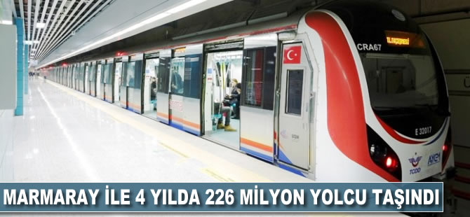 Marmaray ile 4 yılda 226 milyon yolcu taşındı