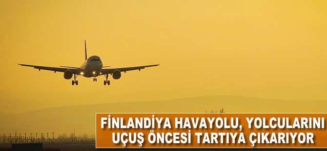 Finlandiya havayolu, yolcuları uçuş öncesi tartıya çıkarıyor