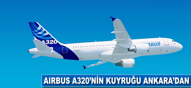 Airbus A320'nin kuyruğu Ankara'dan