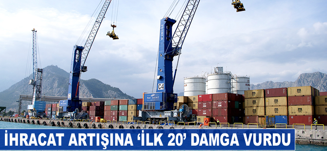 İhracat artışına 'ilk 20' damga vurdu