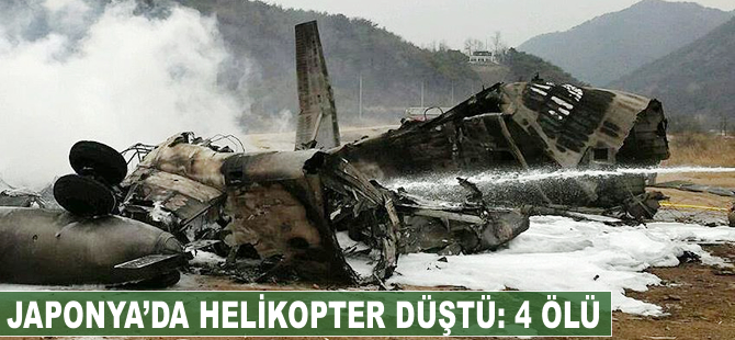 Japonya'da helikopter düştü: 4 ölü