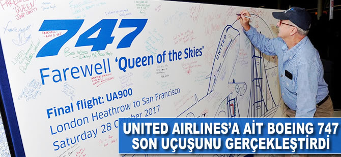 United Airlines'a ait Boeing 747 son uçuşunu gerçekleştirdi