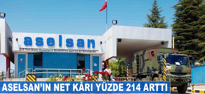 ASELSAN'ın 9 aylık net kârı yüzde 214 arttı