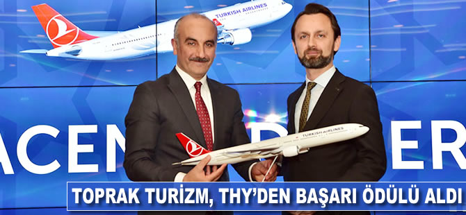 Toprak Turizm, THY'den başarı ödülü aldı