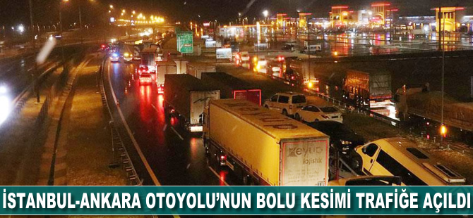 İstanbul-Ankara Otoyolu'nun Bolu kesimi ulaşıma açıldı