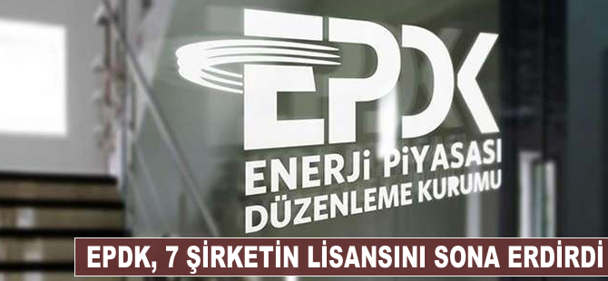 EPDK 15 şirkete lisans verdi, 7 şirketin lisansı sona erdirildi