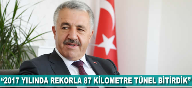 2017'de 87 kilometrelik tünel yapıldı