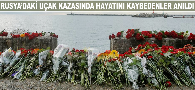 Rusya'daki uçak kazasında hayatını kaybeden 92 kişi anıldı