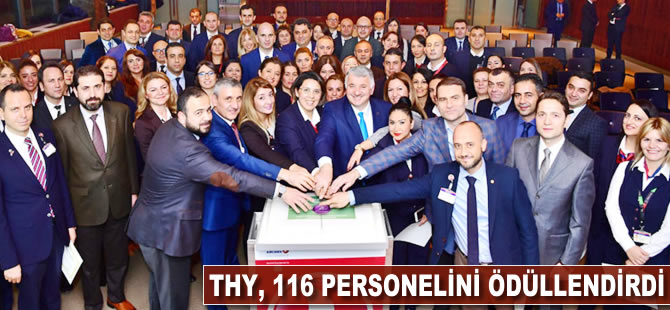 THY 116 personelini ödüllendirdi