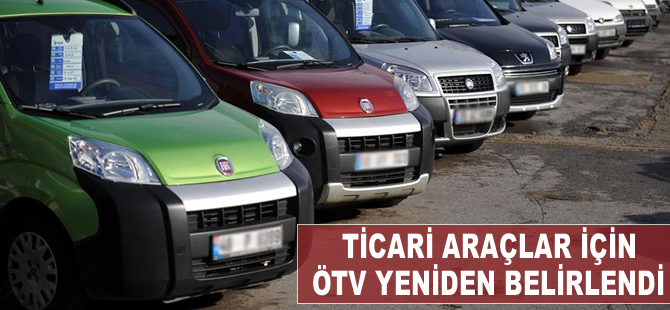 Ticari araçlar için ÖTV yeniden belirlendi