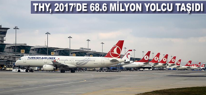 THY, 2017'de 68.6 milyon yolcu taşıdı