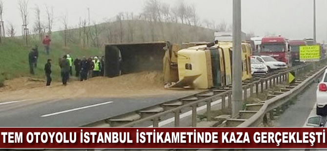 TEM Otoyolu İstanbul istikametinde kaza gerçekleşti