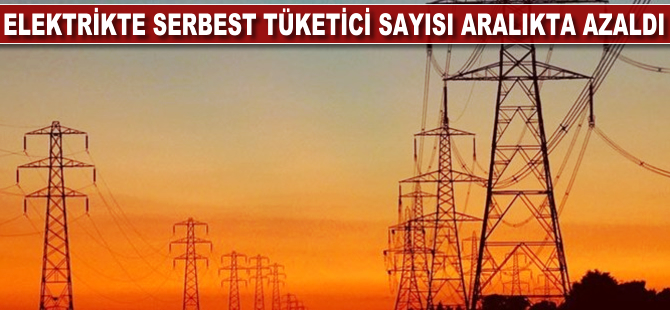 Elektrikte serbest tüketici sayısı aralıkta azaldı