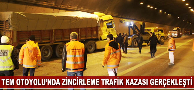 TEM Otoyolu'nda zincirleme trafik kazası gerçekleşti