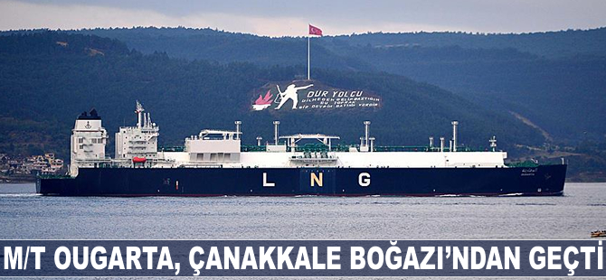 M/T Ougarta Çanakkale Boğazı'ndan geçti