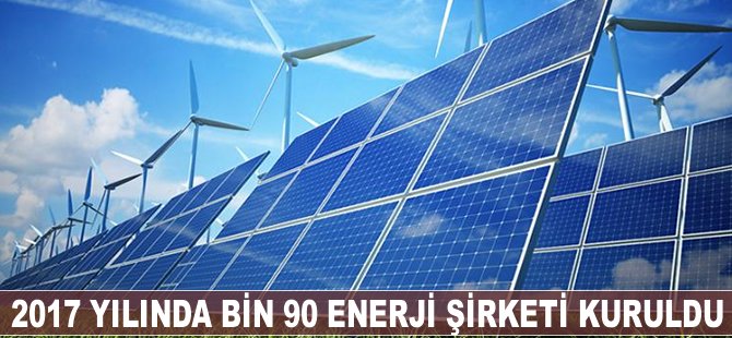 2017 yılında bin 90 enerji şirketi kuruldu