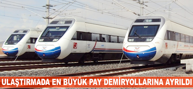 Ulaştırmada en büyük pay, demiryollarına ayrıldı