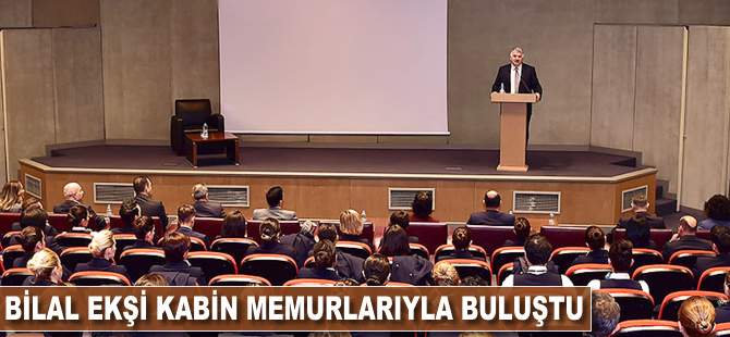 Bilal Ekşi kabin memurlarıyla buluştu