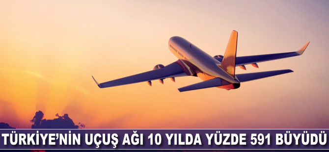 Türkiye'nin uçuş ağı 10 yılda yüzde 591 büyüdü