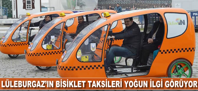 Lüleburgaz'ın bisiklet taksileri yoğun ilgi görüyor