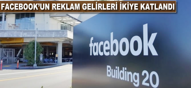 Facebook'un reklam gelirleri ikiye katlandı