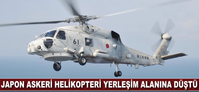 Japonya'da askeri helikopter, yerleşim alanına düştü