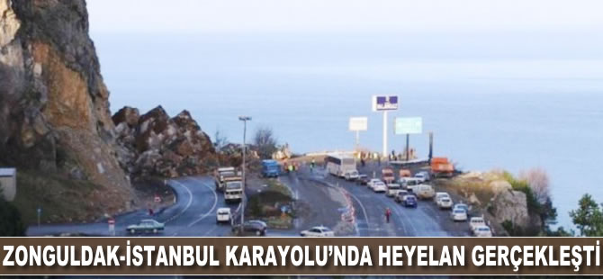 Zonguldak-İstanbul Karayolu'nda heyelan gerçekleşti