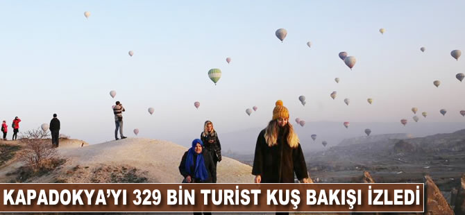 Kapadokya'yı 329 bin turist kuş bakışı izledi