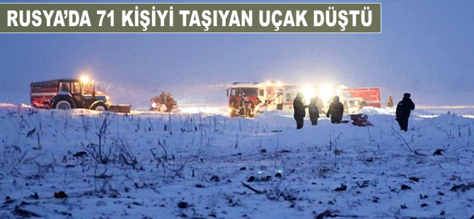 Rusya'da 71 kişiyi taşıyan yolcu uçağı düştü