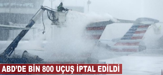 ABD'de kar fırtınası yüzünden bin 800 uçuş iptal edildi