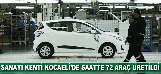 Sanayi kenti Kocaeli'de saatte 72 araç üretildi