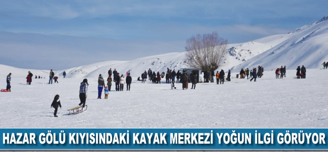 Hazar Gölü kıyısındaki kayak merkezine ilgi artıyor