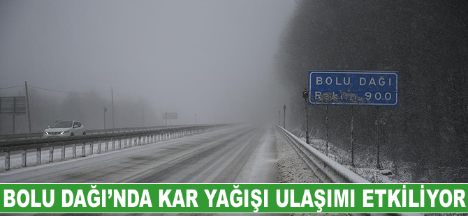 Bolu Dağı'nda kar yağışı ulaşımı etkiliyor