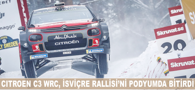 Citroen C3 WRC İsveç Rallisi’ni podyumda bitirdi