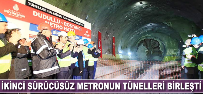 İkinci sürücüsüz metronun tünelleri birleşti