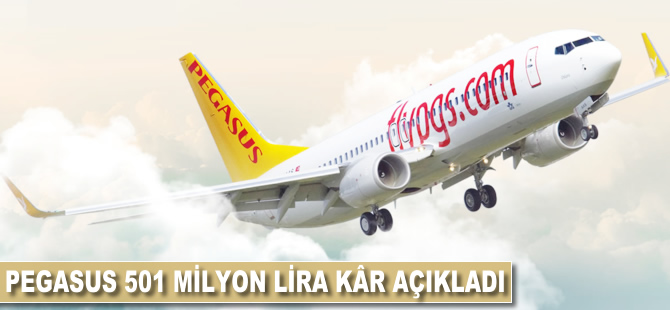 Pegasus, 501 milyon lira kâr açıkladı