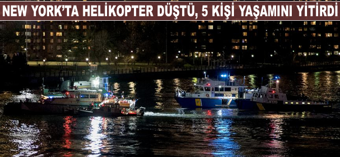 New York'ta helikopter kazası: 5 ölü