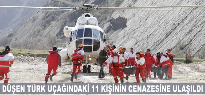 İran'da düşen Türk uçağında hayatını kaybeden 11 kişinin naaşına ulaşıldı